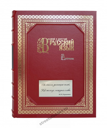 купить подарочную книгу- Великий и могучий русский язык  в кожаном переплете