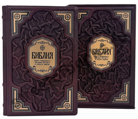 Библия в футляре (мятая кожа),