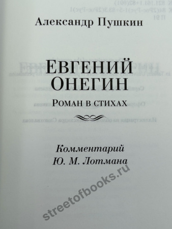 Пушкин А.С. Евгений Онегин (с комментариями Ю.М. Лотмана)