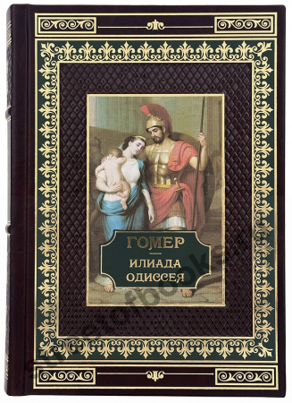 Гомер "Илиада" и "Одиссея" в кожаном переплете